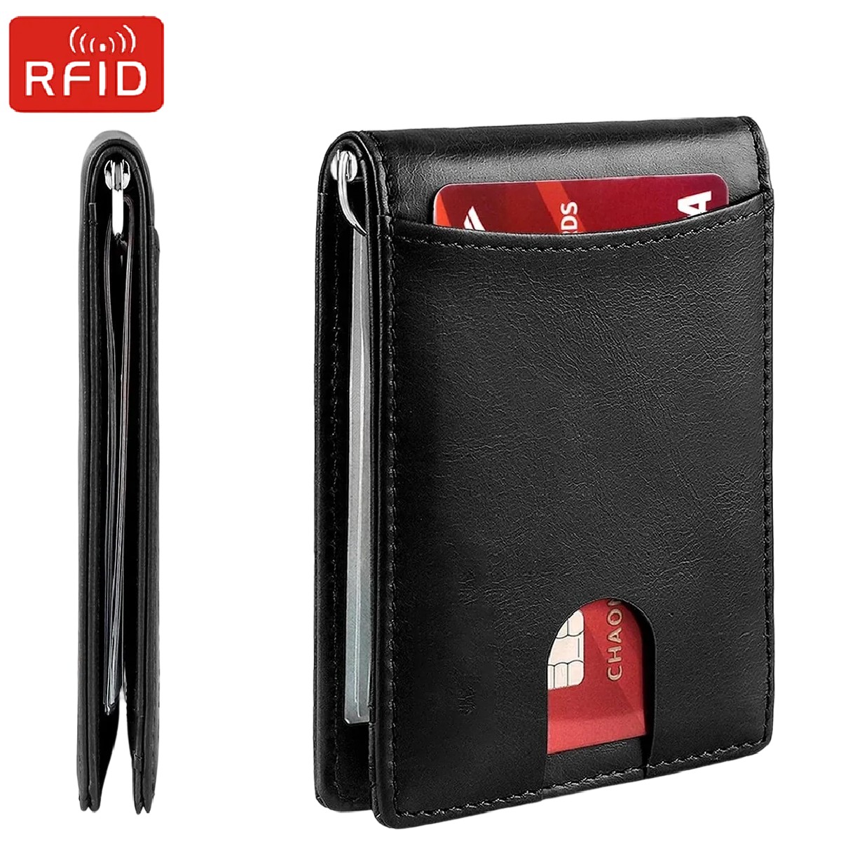 Money Clip Slim - Держатель для RFID-карт, мужской кошелек для