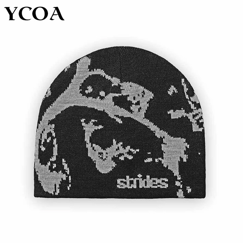 Men Accessories Aesthetic - Мужская шапка-бини, шапка-бини с брызгами, корейская