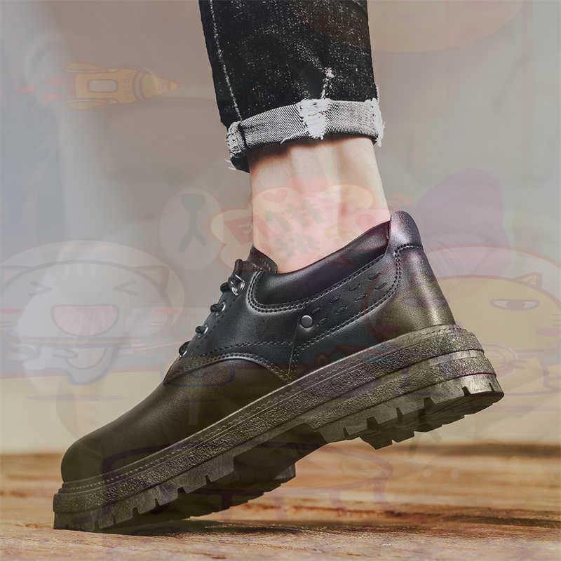 Men'S Accessories Uk - Темные модные кроссовки из натуральной кожи,