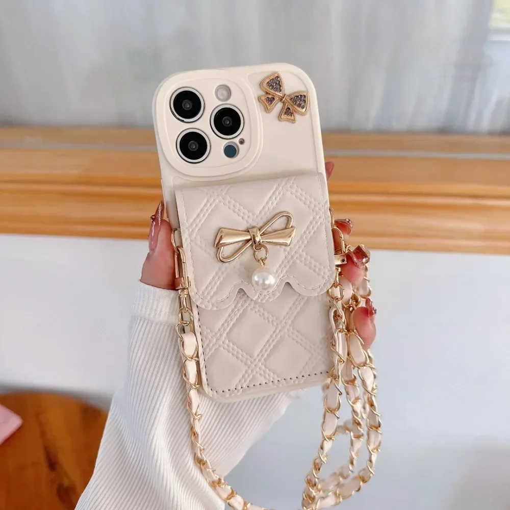 Phone Wallet Combo - Чехол-кошелек с 3D бантом для карт