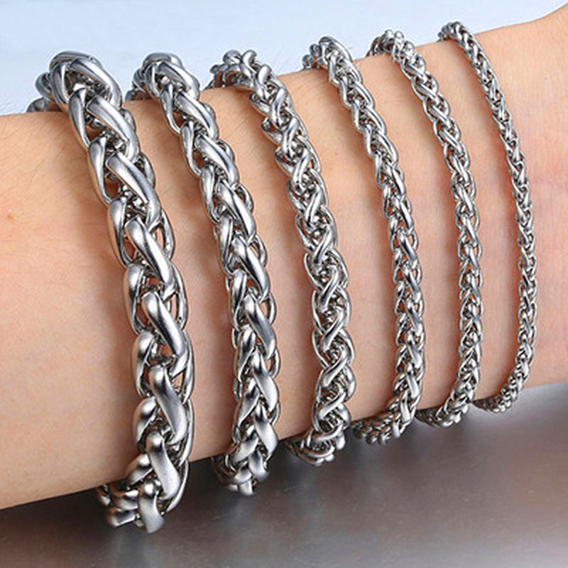 Men Accessories Singapore - Мужской браслет HNSP из простой нержавеющей