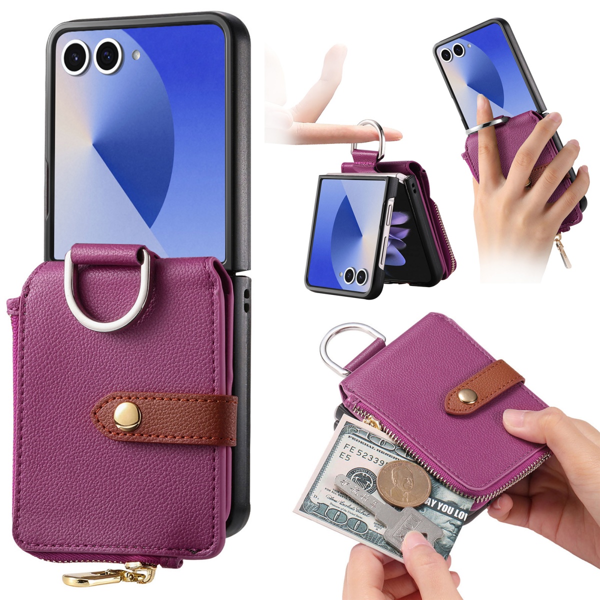 Phone Wallet Combo - Роскошный чехол-кошелек для Samsung Galaxy Z