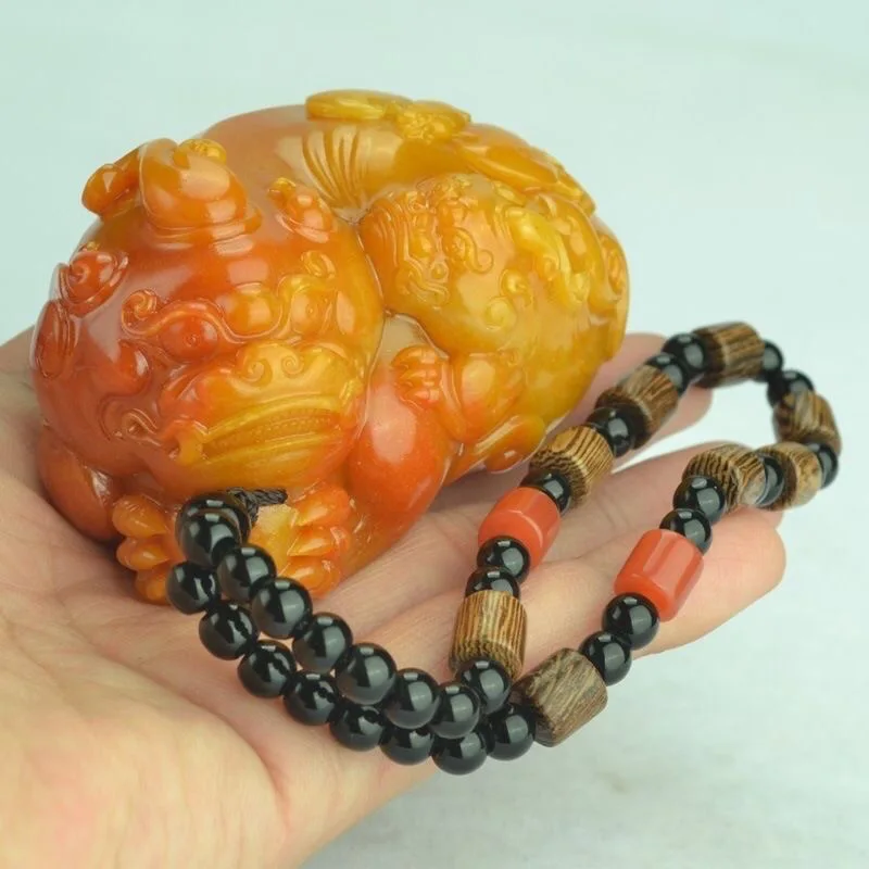 Men Accessories Wrist - Натуральный кулон Huang Longyu Pixiu ожерелье
