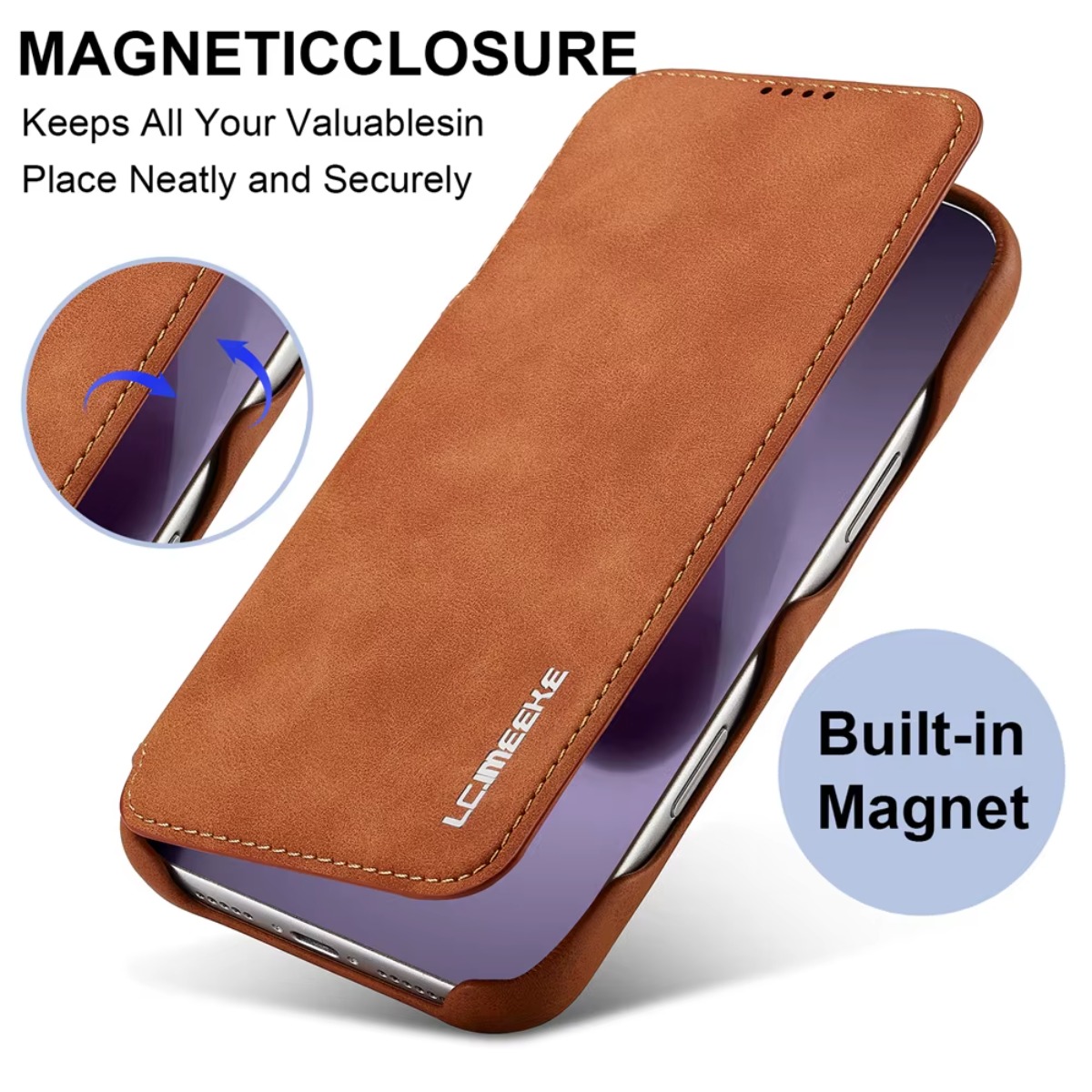 Кожаный магнитный откидной чех – обзор и цена Phone Wallet Combo