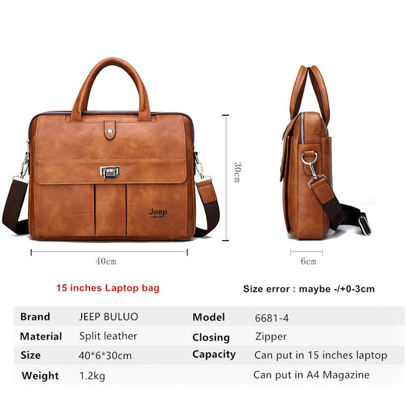 Мужской кожаный портфель Jeep  – обзор и цена Men Accessories Bag