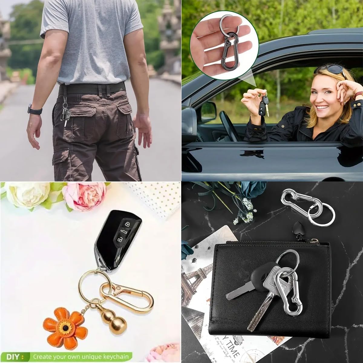 6/12/20 шт. Брелоки-клипсы из  – обзор и цена Men Accessories Bag